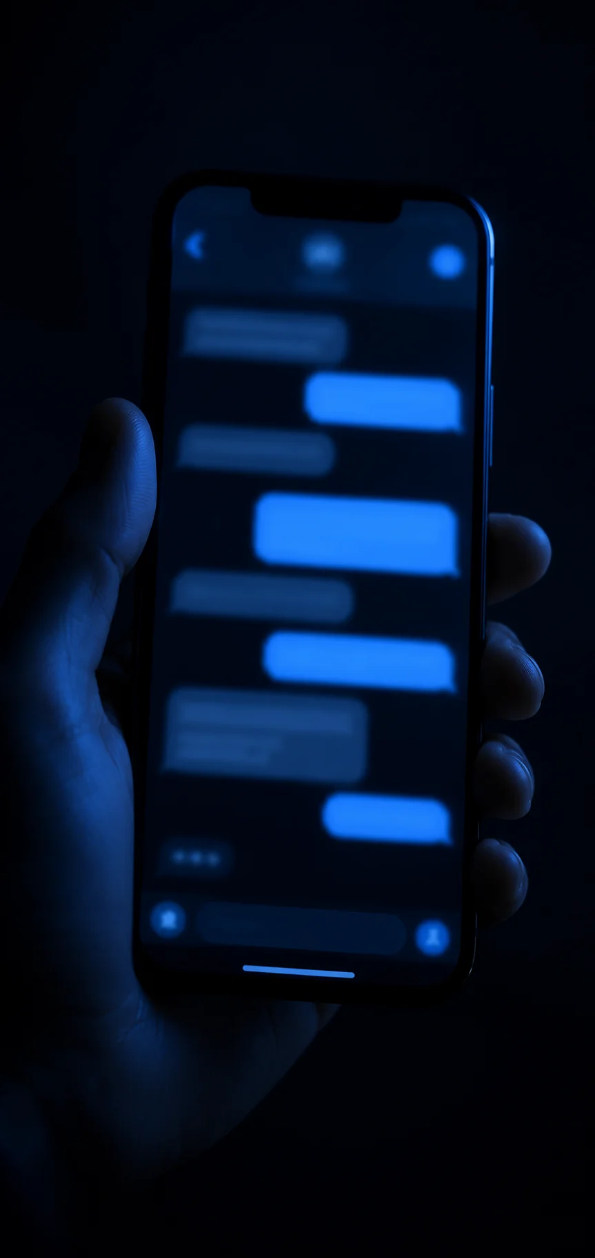 Phone — messaging app thread